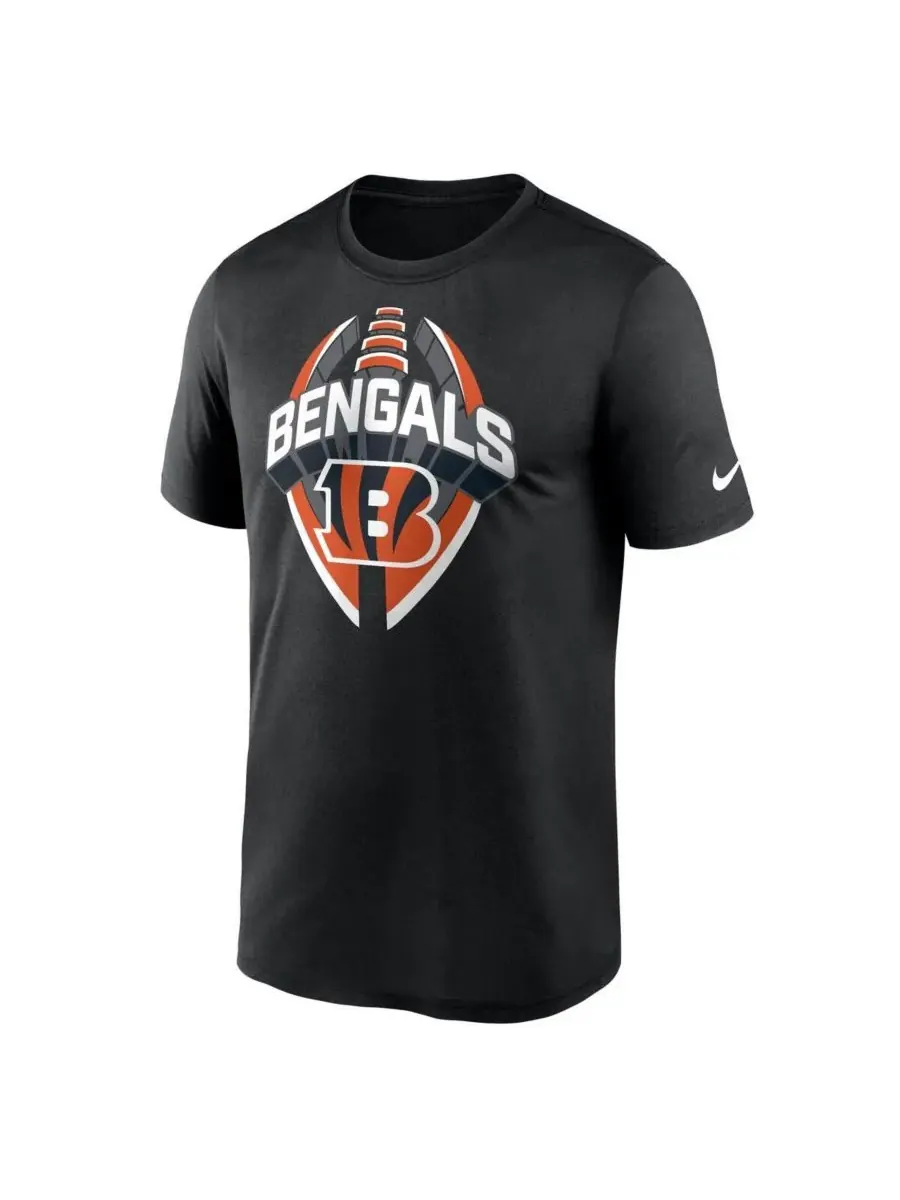 Nike Мужская черная футболка Cincinnati Bengals Big Tall Primetime Legend Icon Performance — изображение 2 из 3, черный