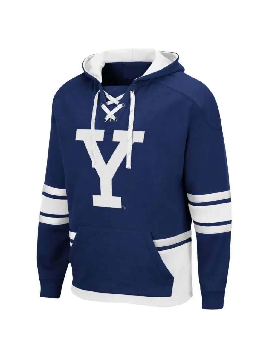 Colosseum Мужская темно-синяя толстовка Yale Bulldogs на шнуровке 3.0 — изображение 2 из 3, темно-синий