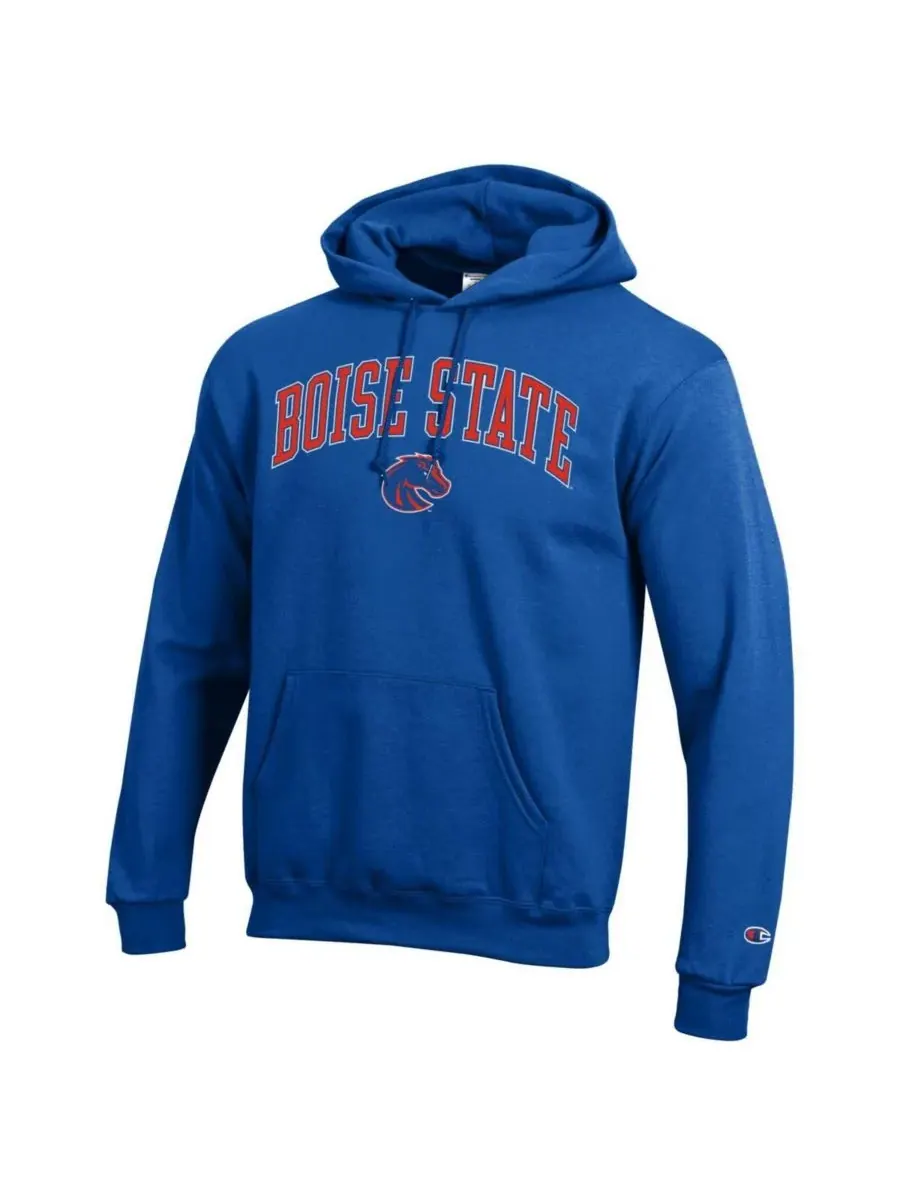 Мужская флисовая толстовка с капюшоном Royal Boise State Broncos с арочным логотипом Champion — изображение 2 из 3