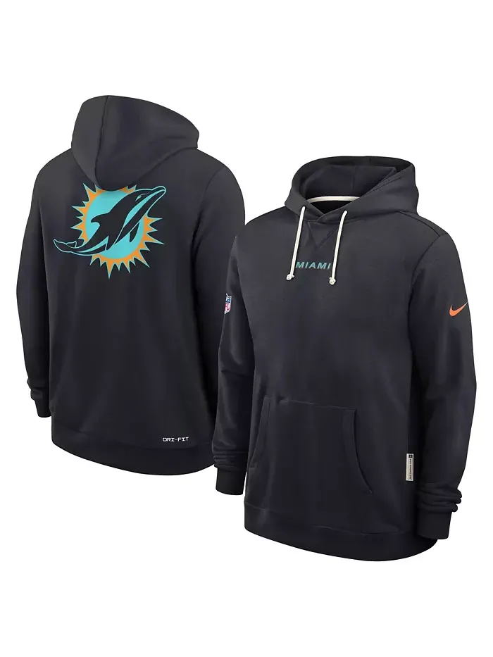 Мужская темно-синяя толстовка Miami Dolphins 2025 NFL Rivalries Sideline Dri-Fit Nike — изображение 1 из 4