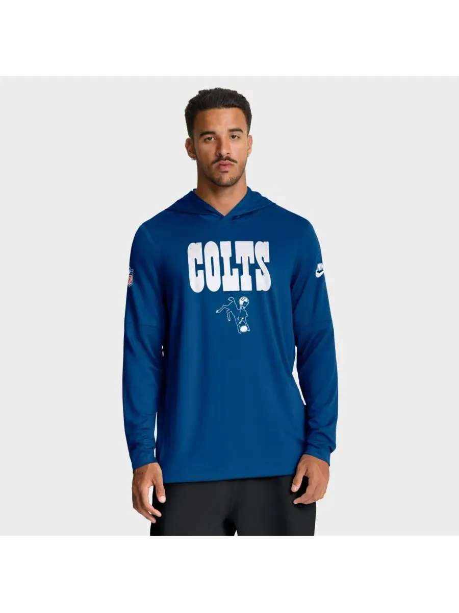 Мужская футболка с длинным рукавом Royal Indianapolis Colts Alt Pack Pass Accuracy Performance Nike — изображение 1 из 5