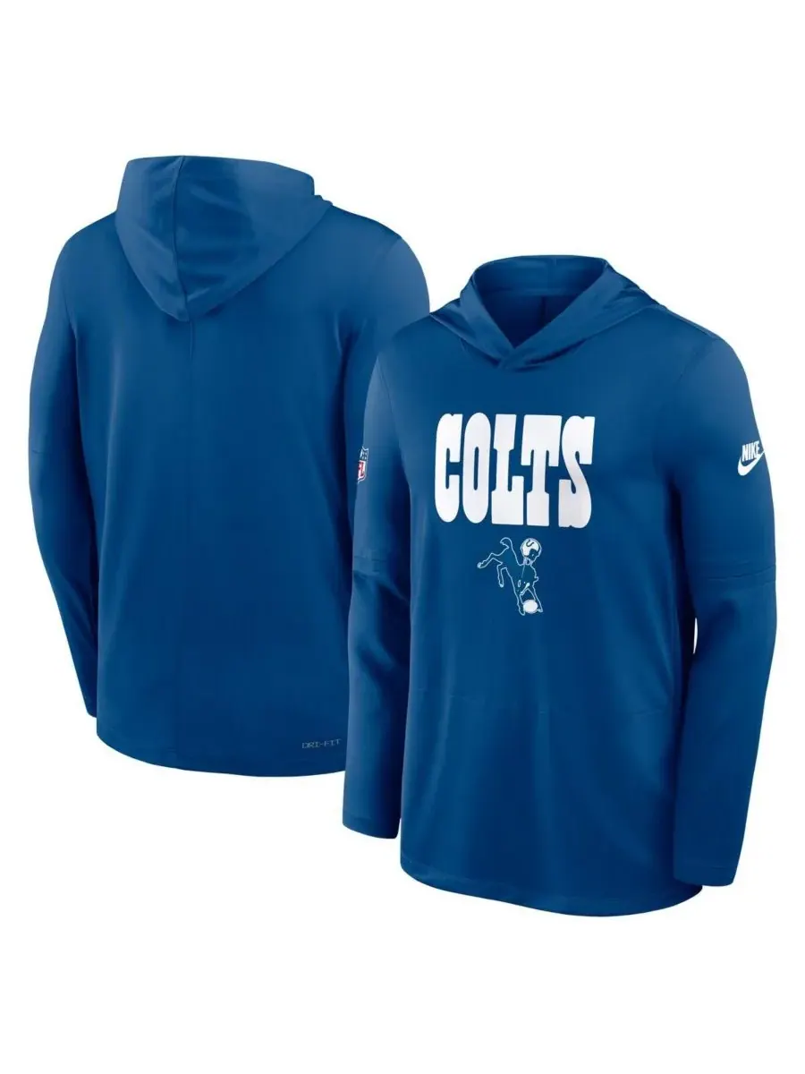 Мужская футболка с длинным рукавом Royal Indianapolis Colts Alt Pack Pass Accuracy Performance Nike — изображение 4 из 5