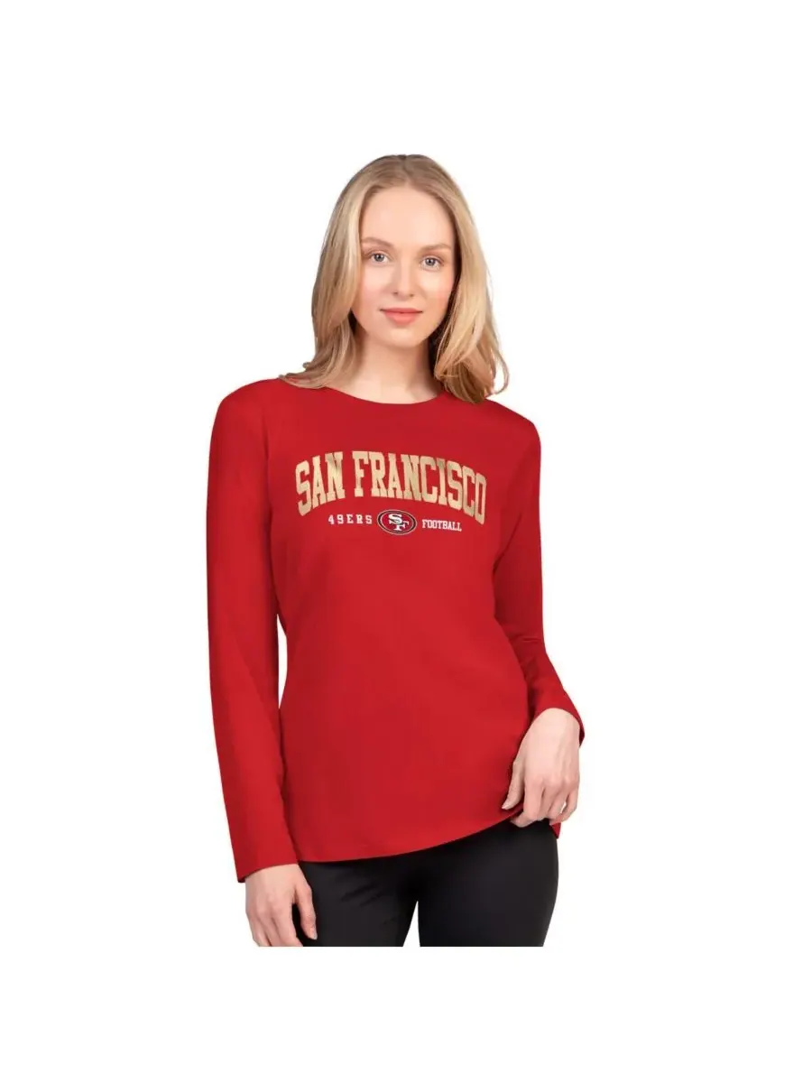Женская алая футболка с длинным рукавом "Лучшая игра команды San Francisco 49ers" G-III 4Her by — изображение 1 из 2, алый
