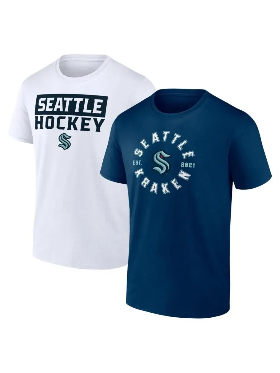 Мужская футболка Seattle Kraken Serve Combo Pack Fanatics — изображение 1 из 4, оранжевый черный