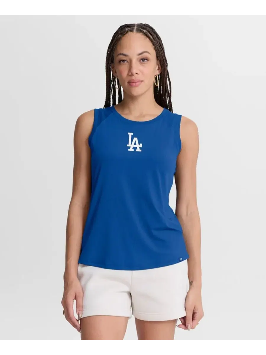 Женская майка-топ с драпированной сетчатой спинкой в королевском стиле Los Angeles Dodgers Fanatics — изображение 8 из 8