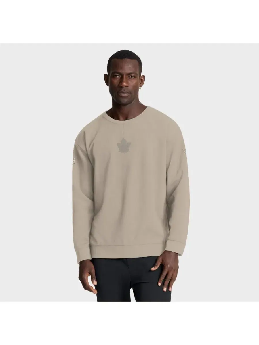 Мужская толстовка бежевого цвета Toronto Maple Leaf Authentic Pro Road Tri-Blend Fanatics — изображение 1 из 4, бежевый