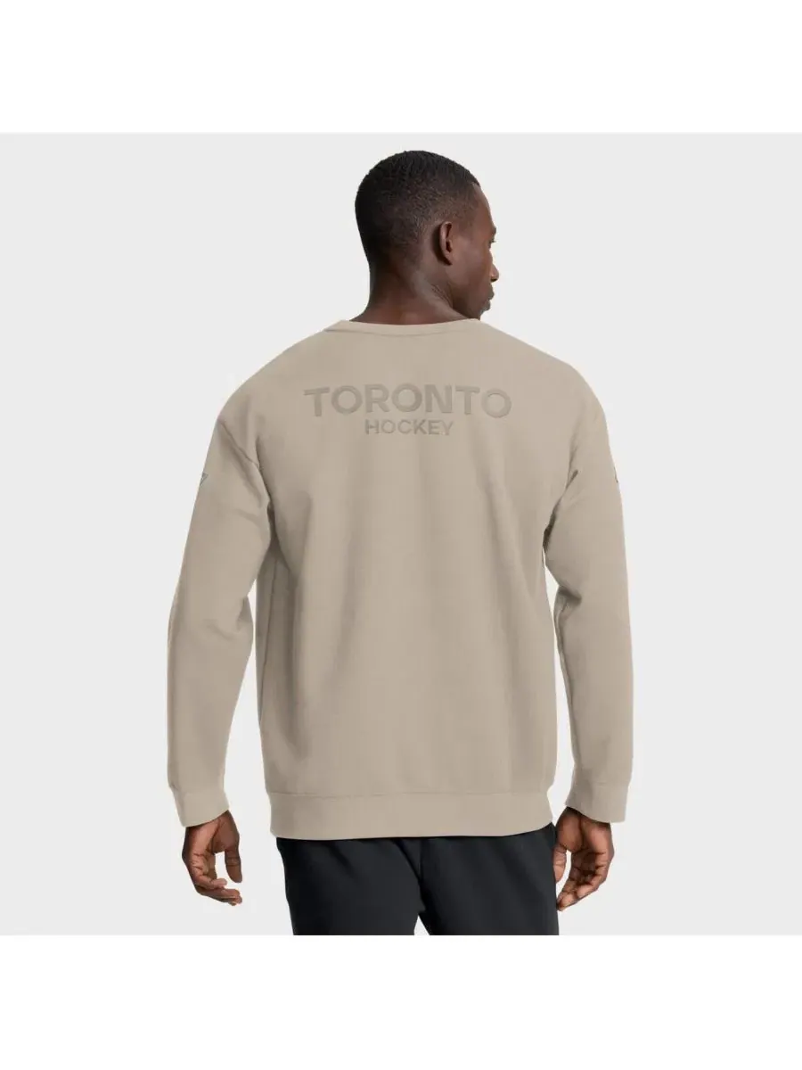 Мужская толстовка бежевого цвета Toronto Maple Leaf Authentic Pro Road Tri-Blend Fanatics — изображение 2 из 4, бежевый