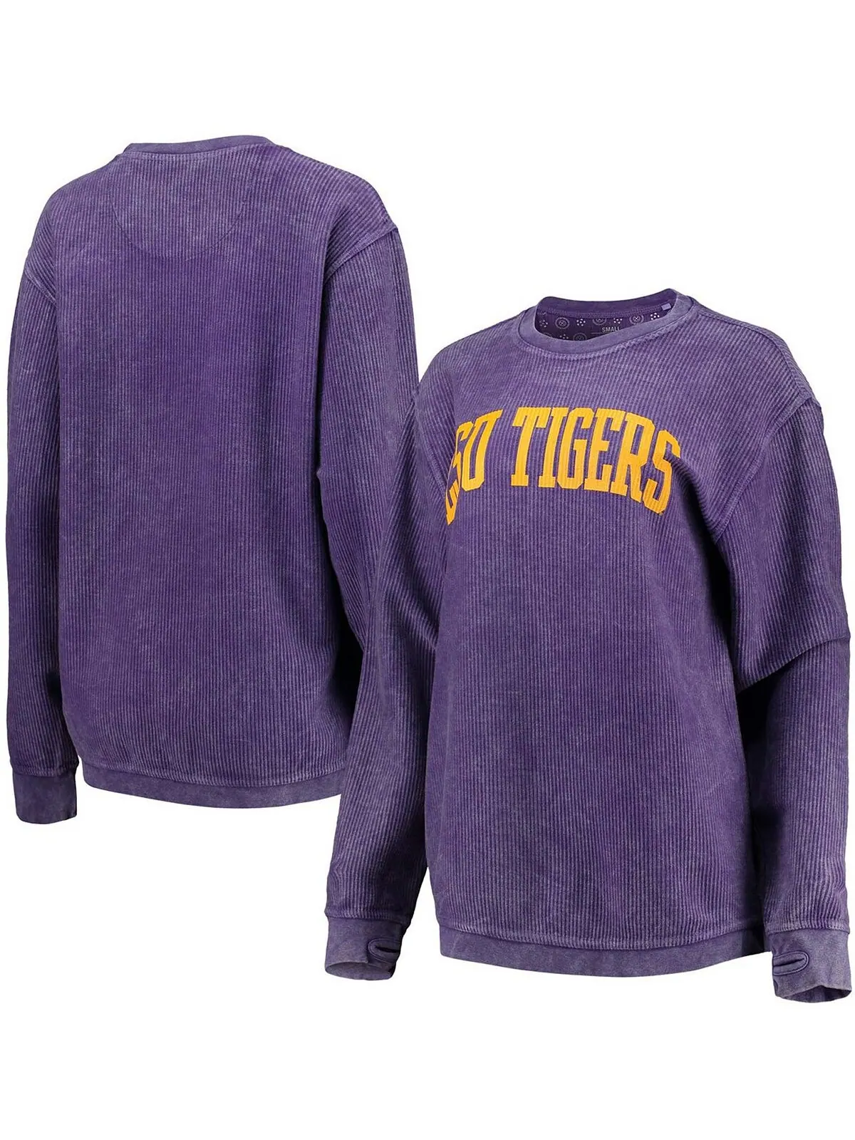 Женский фиолетовый свитшот LSU Tigers с удобным шнурком в винтажном стиле, базовый пуловер с аркой — изображение 1 из 4