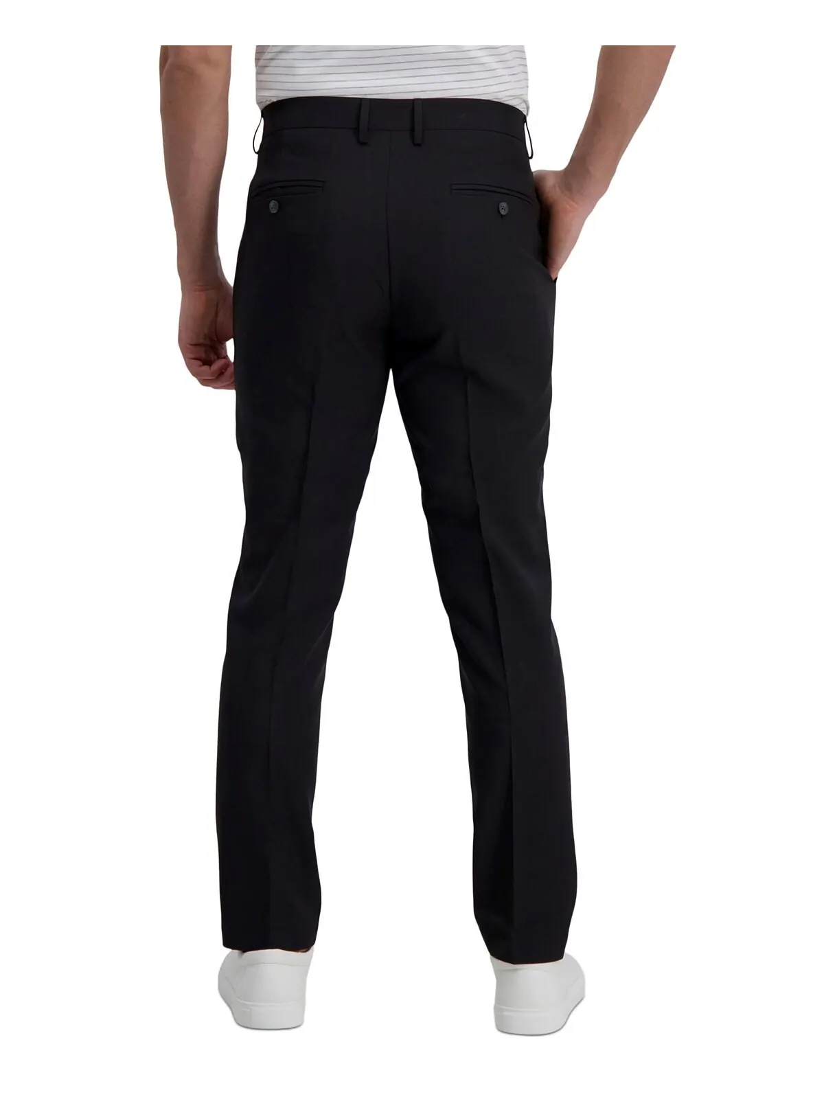 Мужские брюки узкого кроя Smart Wash Tech Suit Haggar — изображение 2 из 5, черный