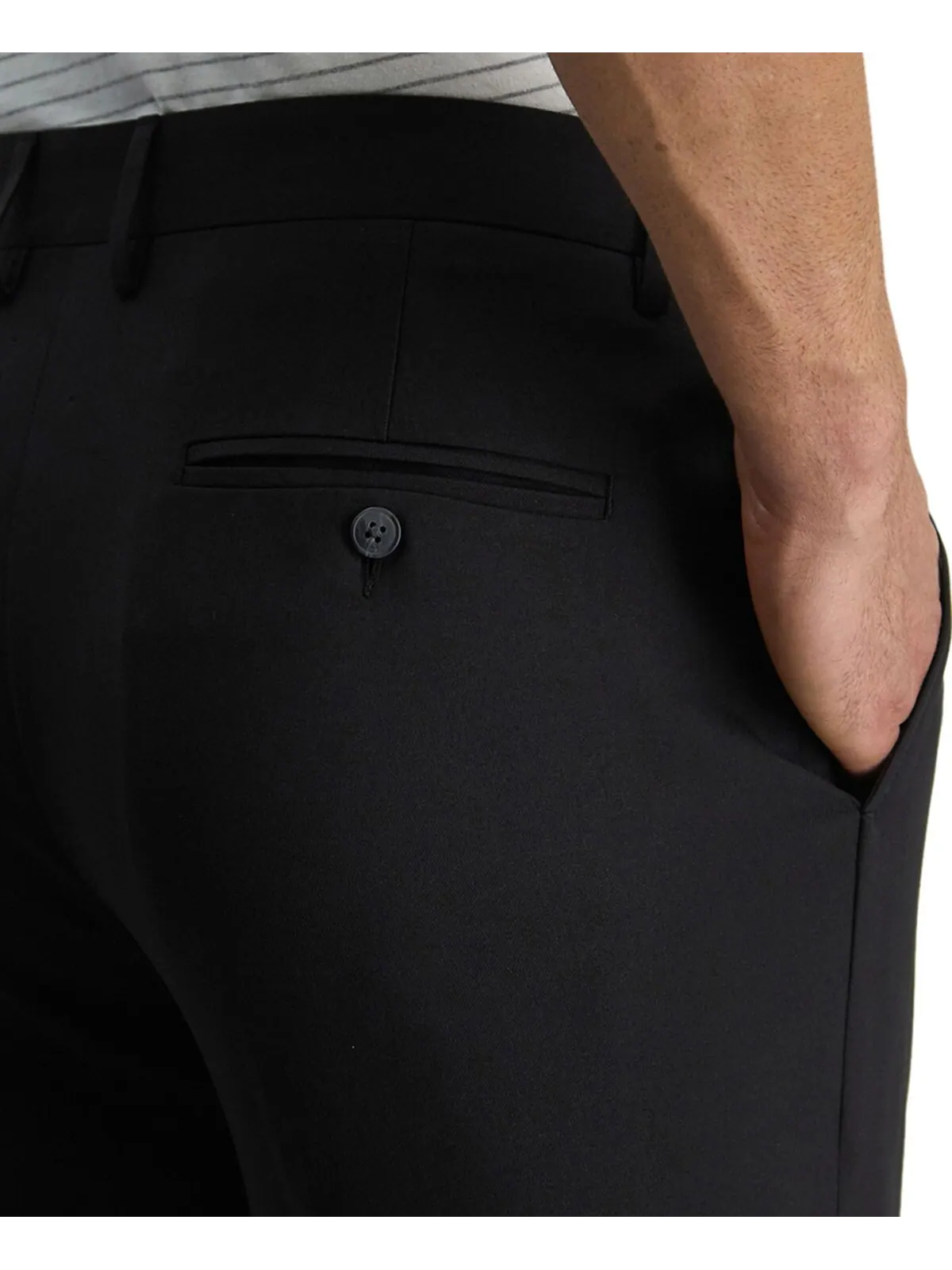 Мужские брюки узкого кроя Smart Wash Tech Suit Haggar — изображение 4 из 5, черный