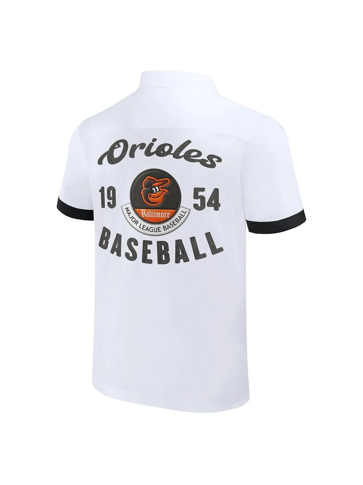 Мужская рубашка на пуговицах для боулинга Darius Rucker Collection от White Baltimore Orioles — изображение 3 из 3, белый