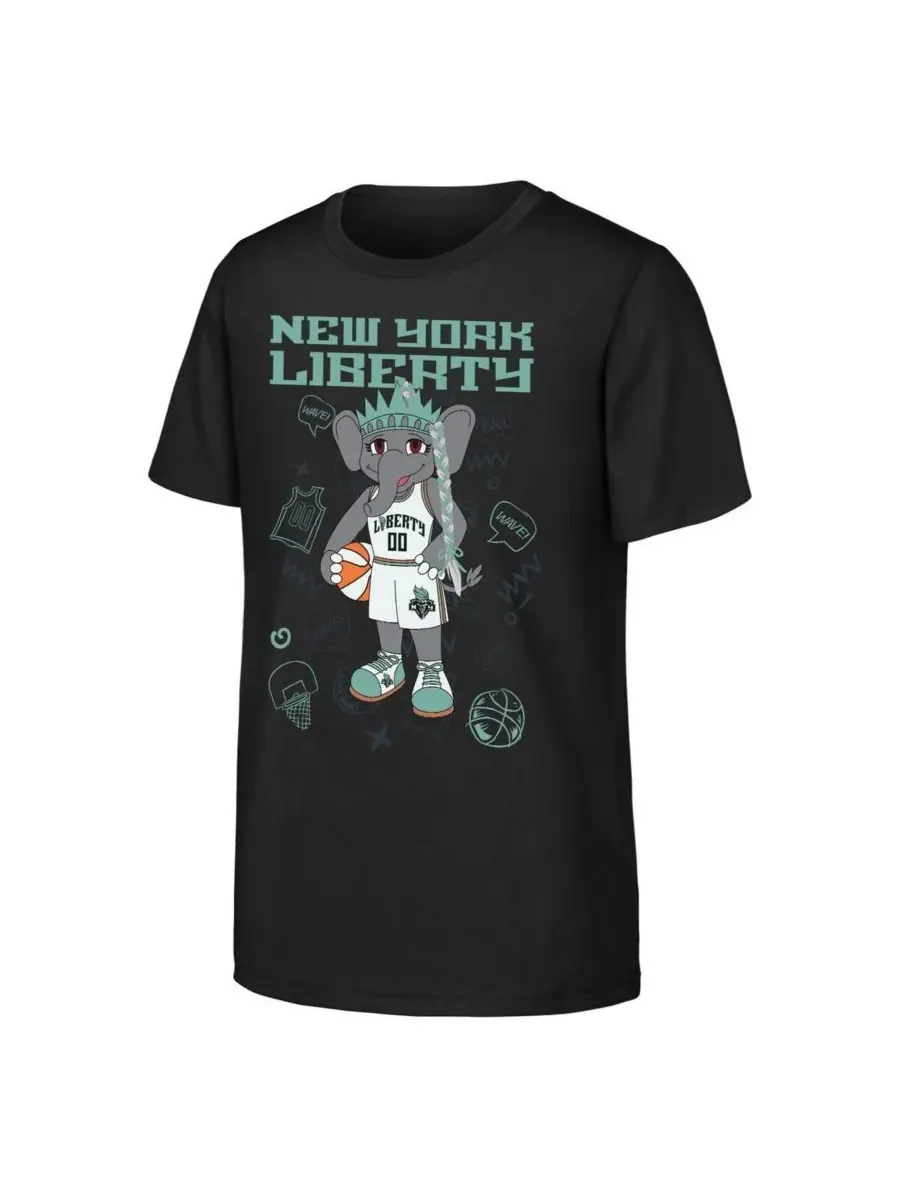Outerstuff Черная футболка New York Liberty Iconic Ellie для мальчиков и девочек — изображение 1 из 1, черный