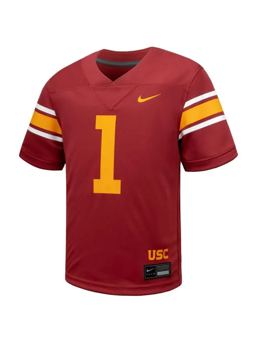 Футболка для мальчиков и девочек "Кардинал USC Trojans" (альтернативная, неприкасаемая) Nike — изображение 2 из 3, красный