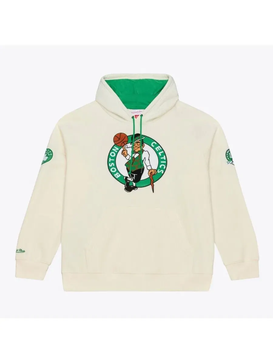 Худи из флиса с цепным стежком Hardwood Classics Mitchell & Ness — изображение 1 из 5, бежевый
