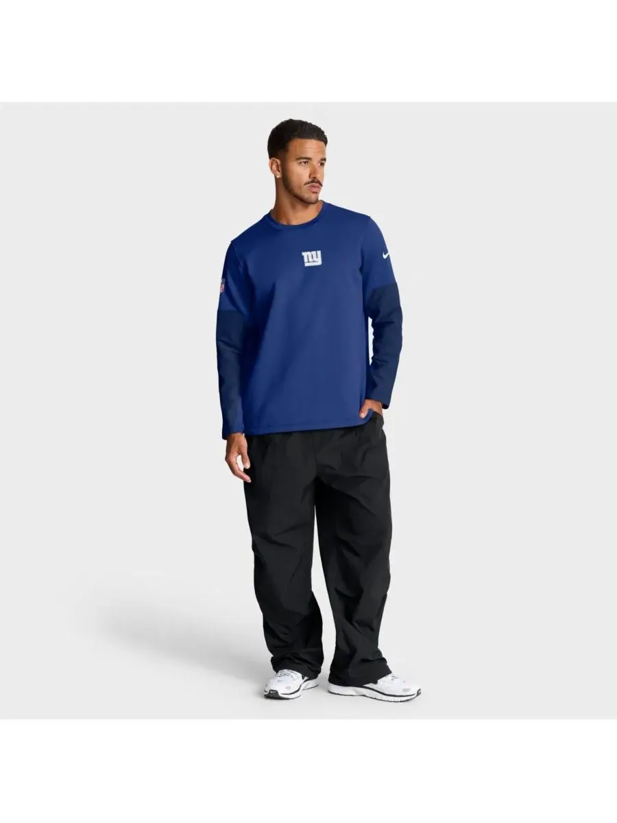 Мужская футболка с длинным рукавом Royal New York Giants Sideline Coach Therma-FIT Nike — изображение 3 из 5, королевский