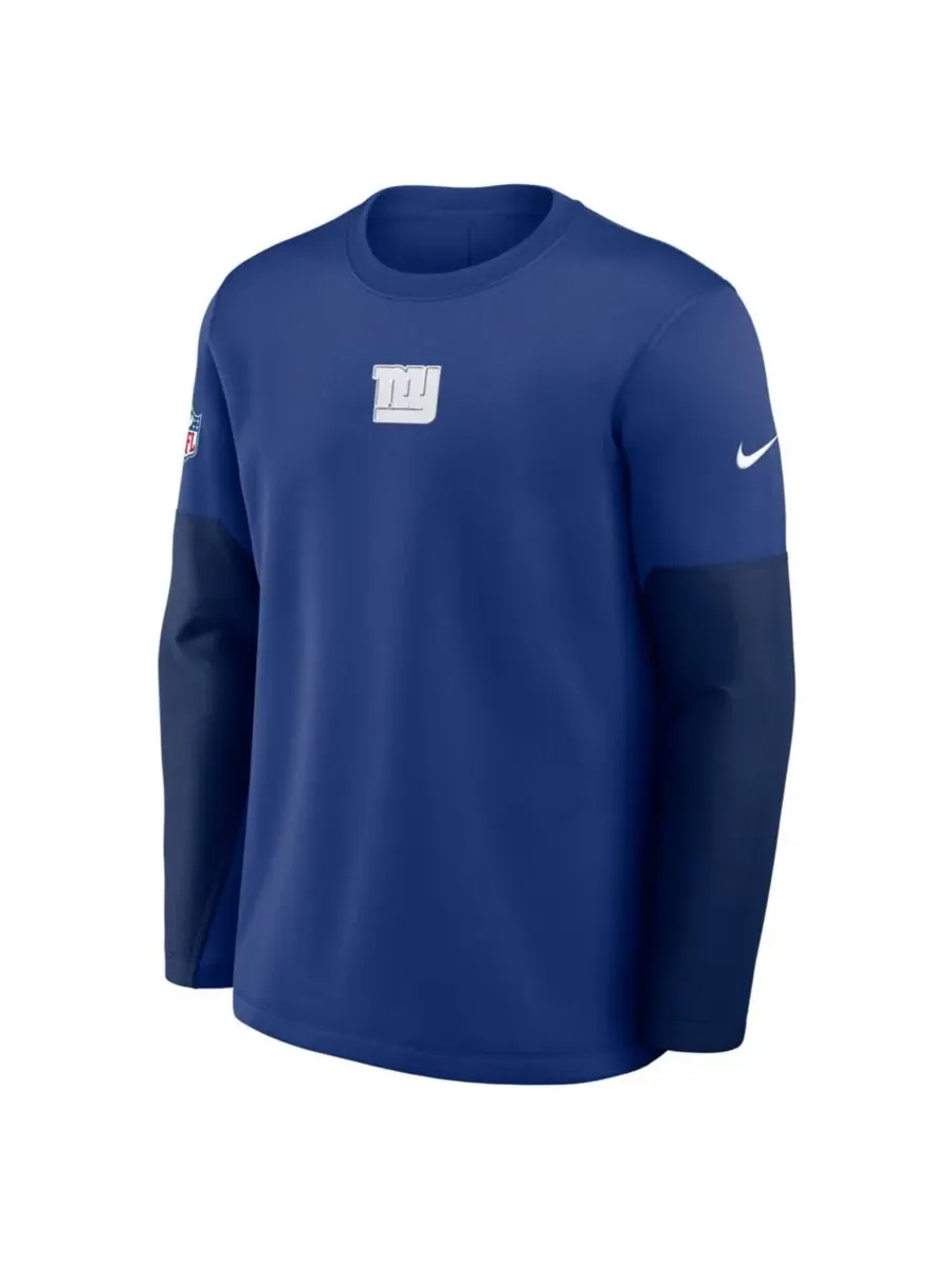 Мужская футболка с длинным рукавом Royal New York Giants Sideline Coach Therma-FIT Nike — изображение 5 из 5, королевский