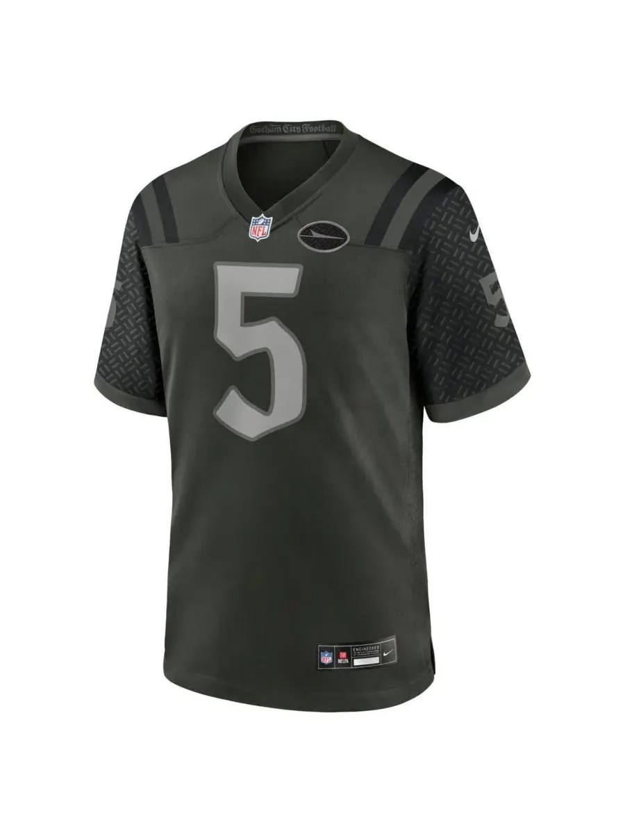 Nike Мужская игровая футболка Garrett Wilson Gotham Green New York Jets из коллекции Rivalries 2025 — изображение 3 из 3