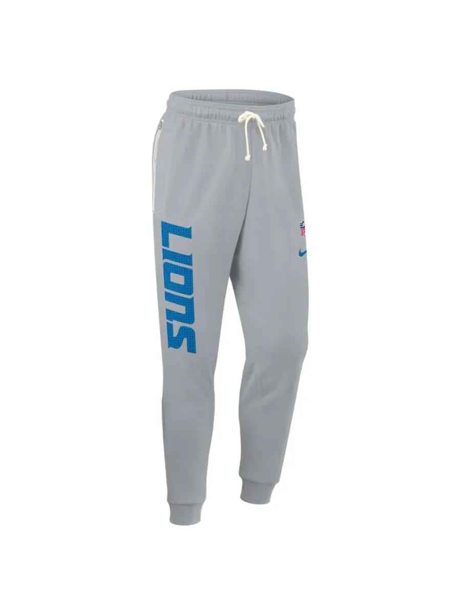 Nike Мужские серые спортивные брюки Detroit Lions Sideline Ground Game Performance Taper Pants — изображение 5 из 5, серый
