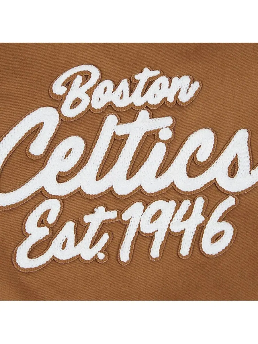 Pro Standard Мужская коричневая куртка Boston Celtics Paint The City на молнии — изображение 2 из 5, коричневый