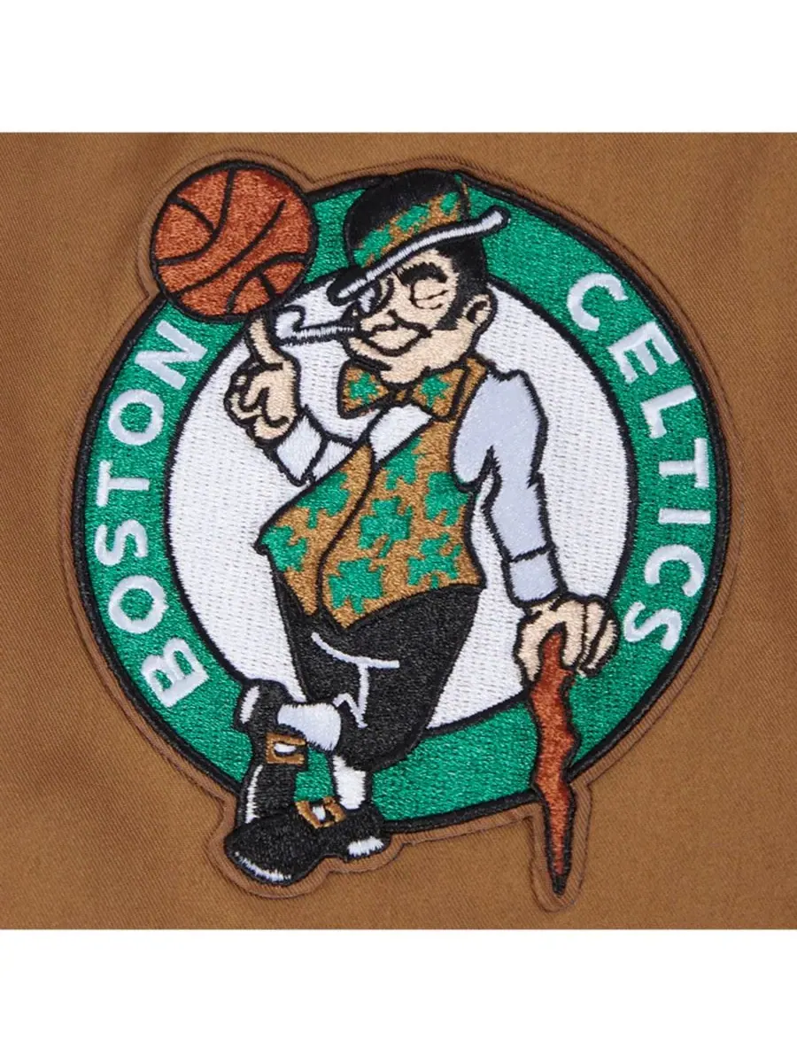 Pro Standard Мужская коричневая куртка Boston Celtics Paint The City на молнии — изображение 5 из 5, коричневый