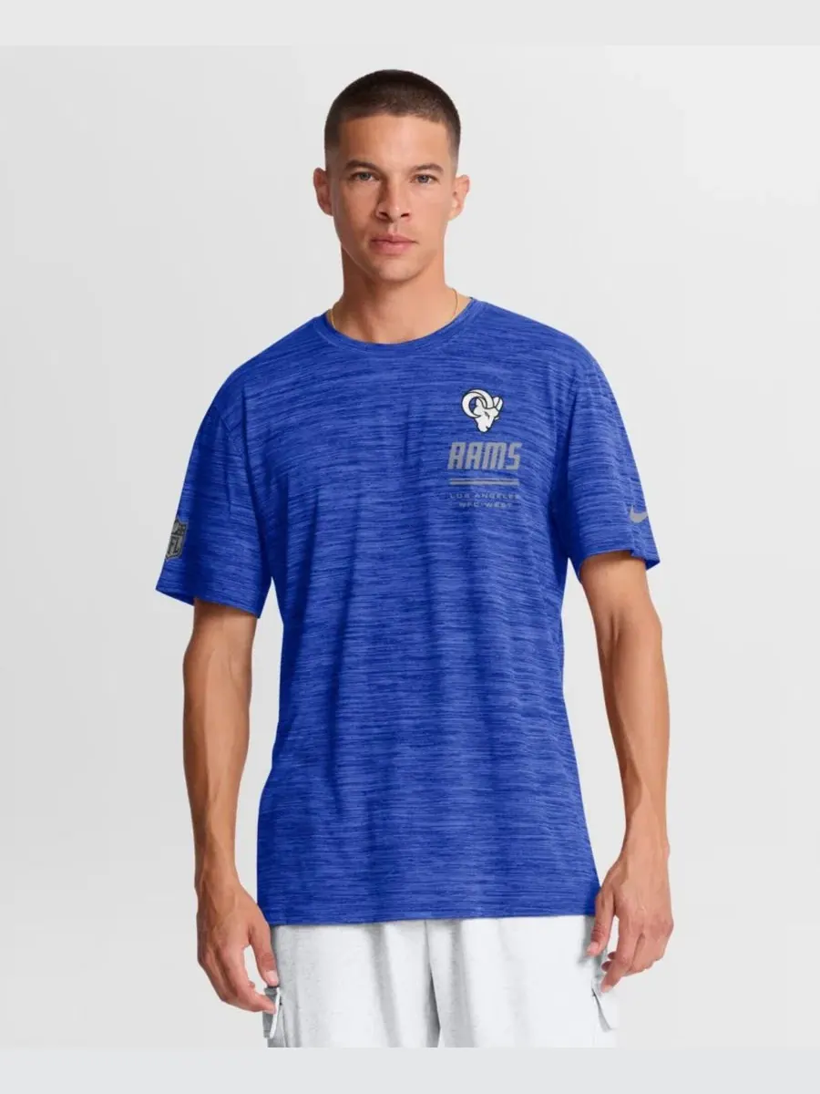 Футболка с длинным рукавом Los Angeles Rams Sideline Dri-FIT Velocity Nike — изображение 1 из 5, королевский
