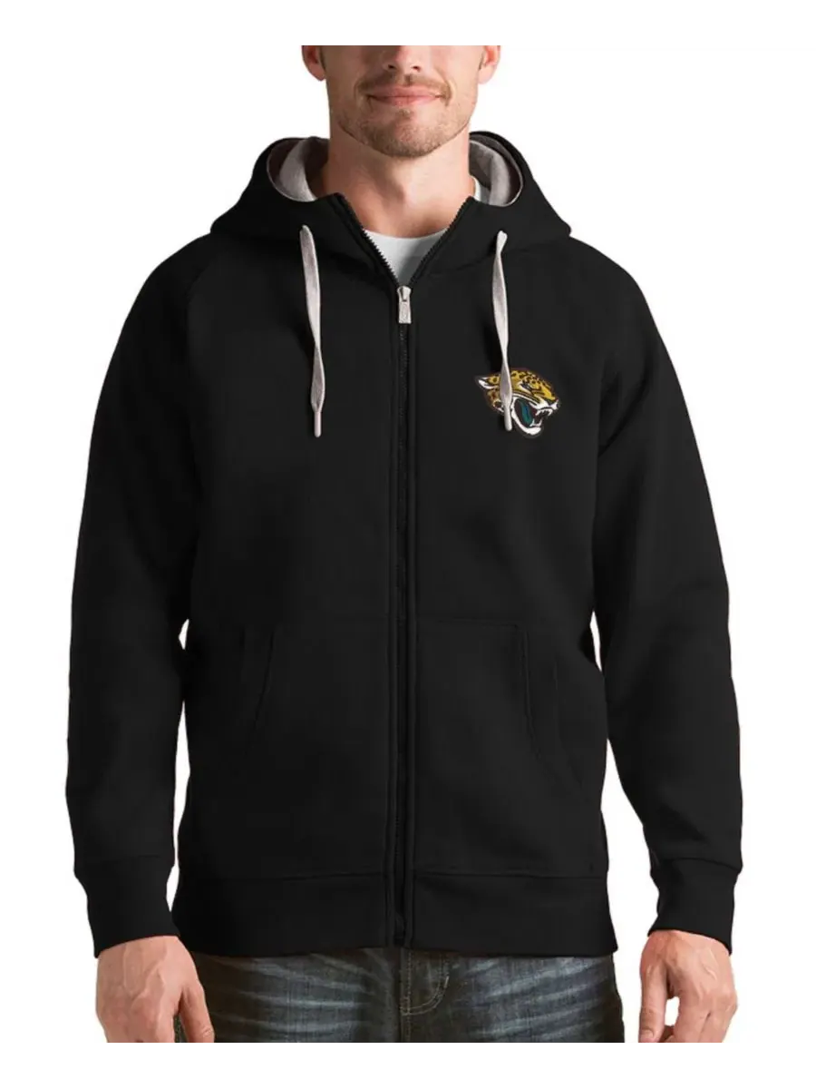 Худи мужское с флисовой подкладкой, с принтом, Victory Full-Zip Antigua — изображение 1 из 1, черный