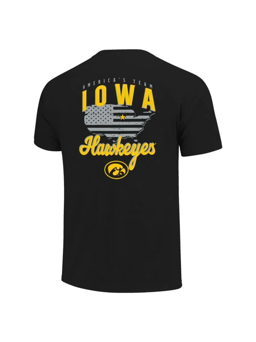 Футболка с принтом Iowa Hawkeyes America's Team Image One — изображение 2 из 3, черный