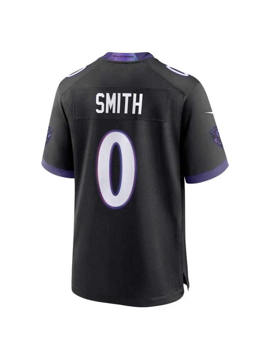 Футболка игровая с длинным рукавом Roquan Smith Black Baltimore Ravens Alternate Game Jersey Nike — изображение 3 из 3