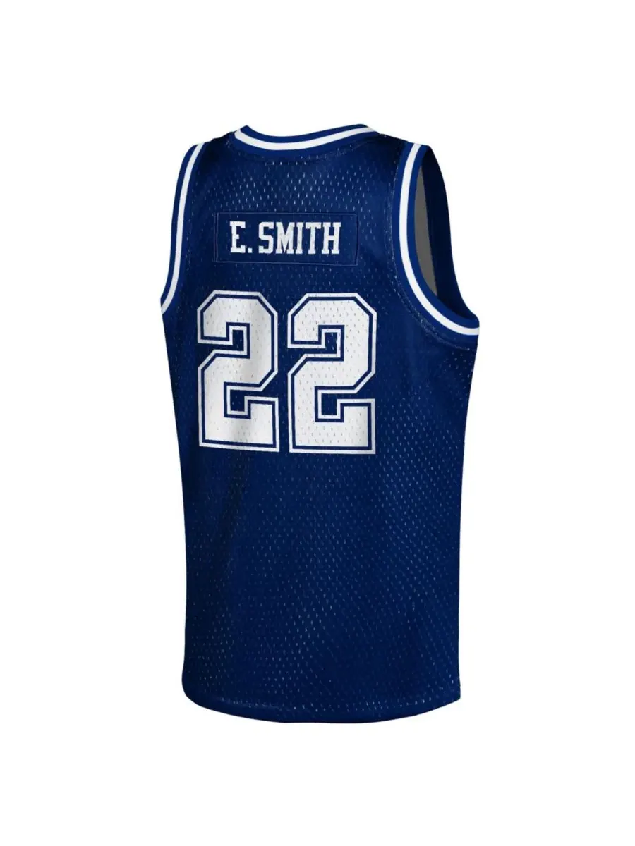 Баскетбольная джерси без рукавов Emmitt Smith Mitchell & Ness — изображение 2 из 3, темно-синий