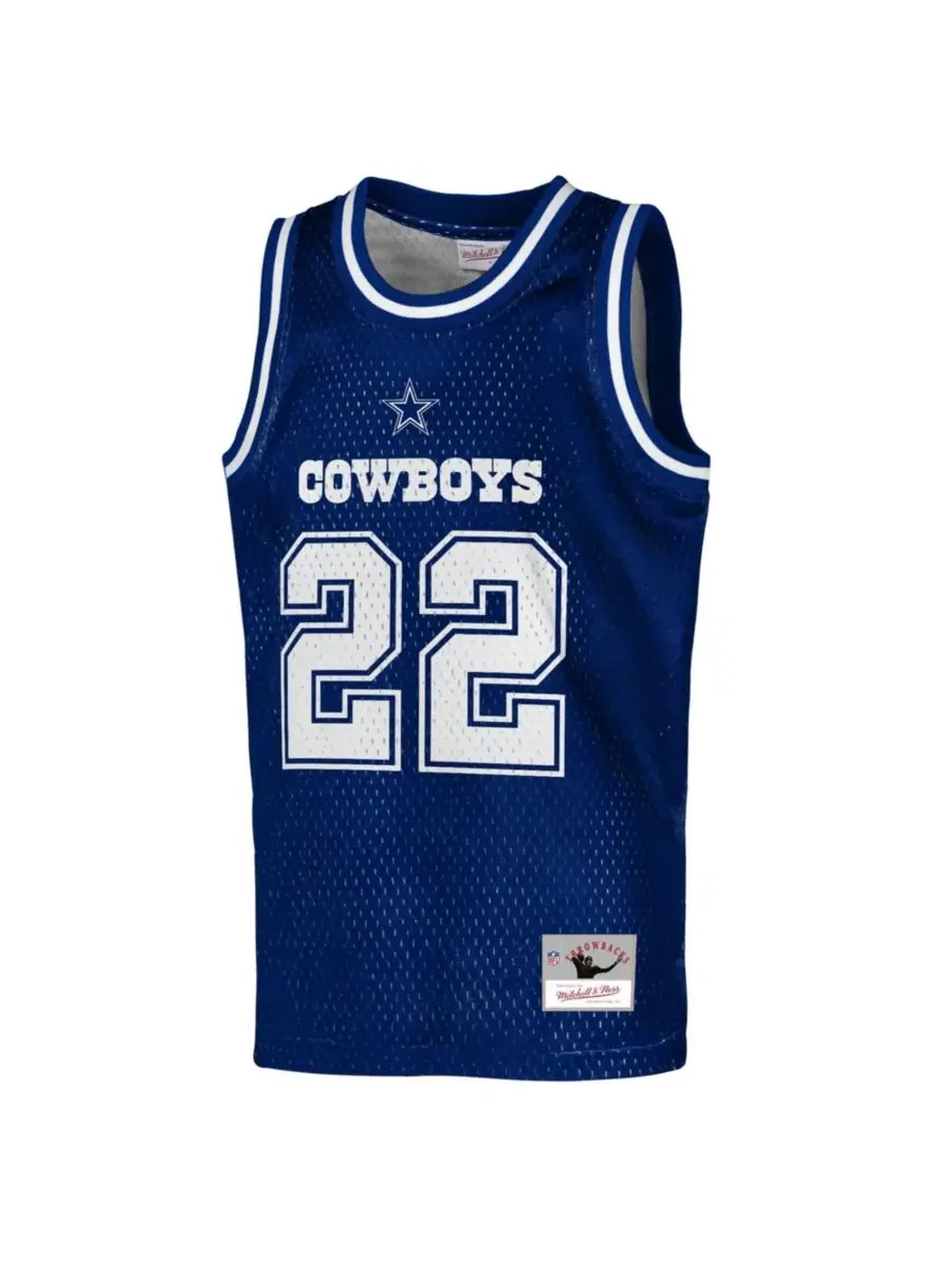 Баскетбольная джерси без рукавов Emmitt Smith Mitchell & Ness — изображение 3 из 3, темно-синий