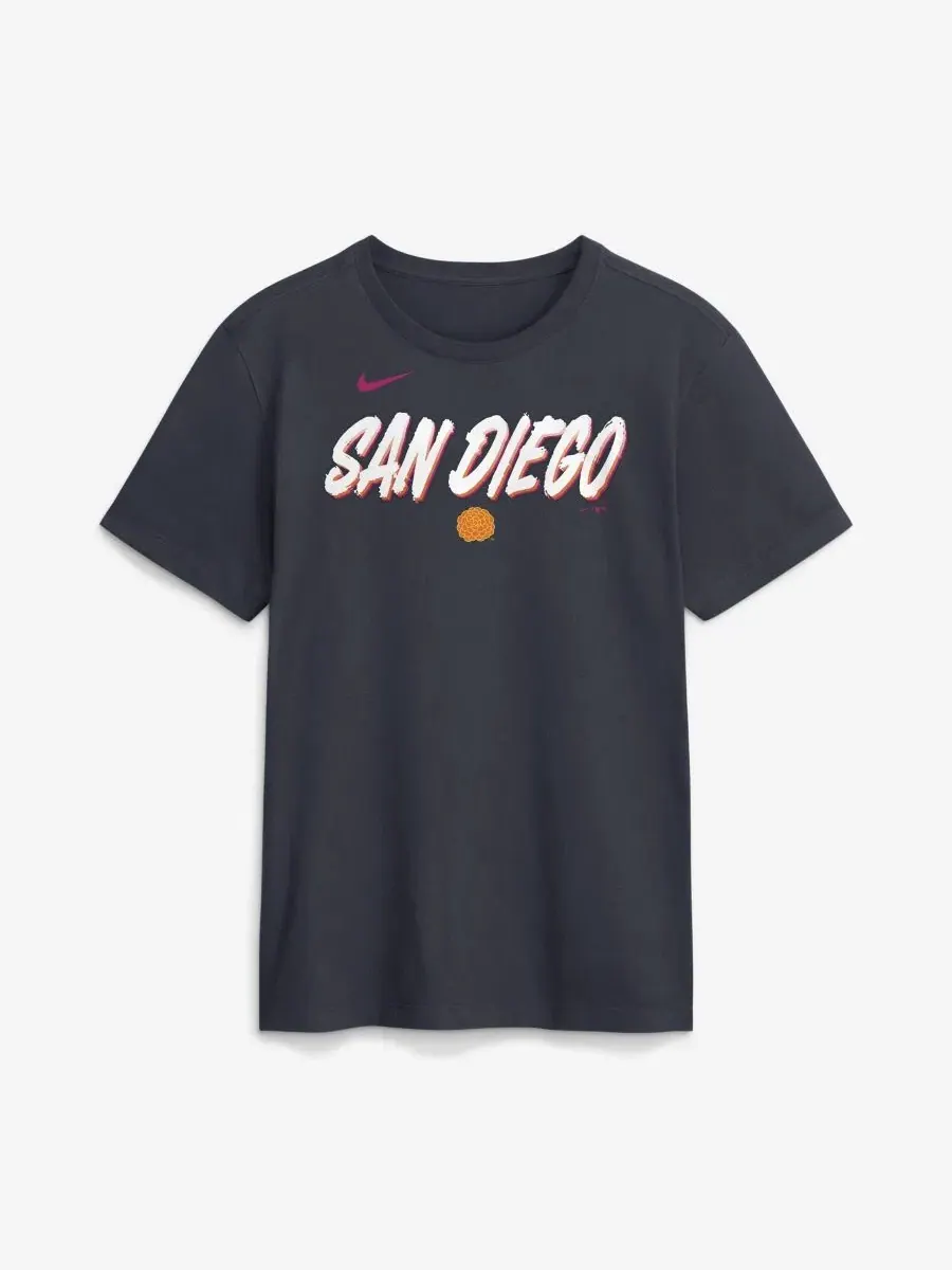 Футболка Nike San Diego Padres 2026 City Connect Wordmark — изображение 1 из 2, обсидиан
