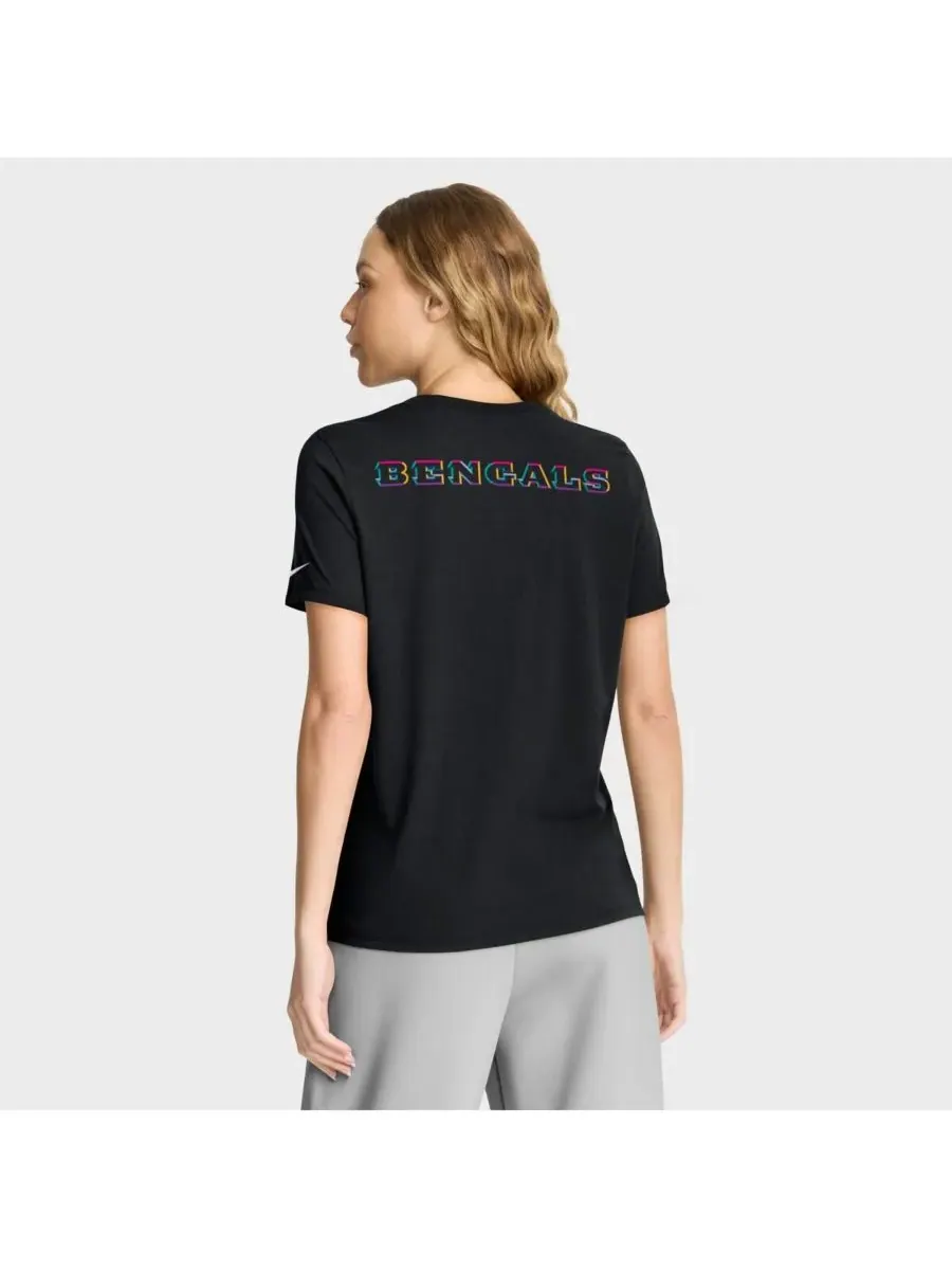 Nike Женская черная футболка Cincinnati Bengals 2025 NFL Crucial Catch Tri-Blend Dri-FIT — изображение 2 из 5, черный