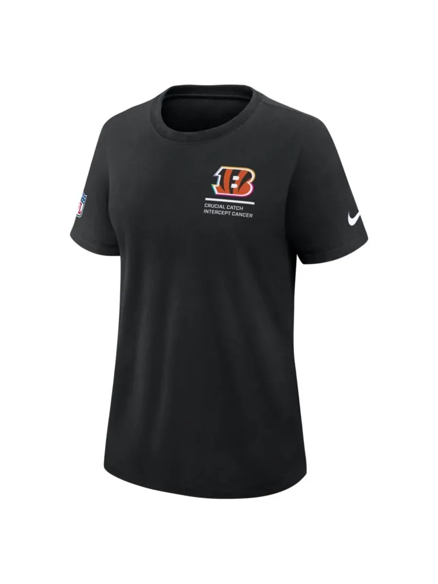 Nike Женская черная футболка Cincinnati Bengals 2025 NFL Crucial Catch Tri-Blend Dri-FIT — изображение 5 из 5, черный