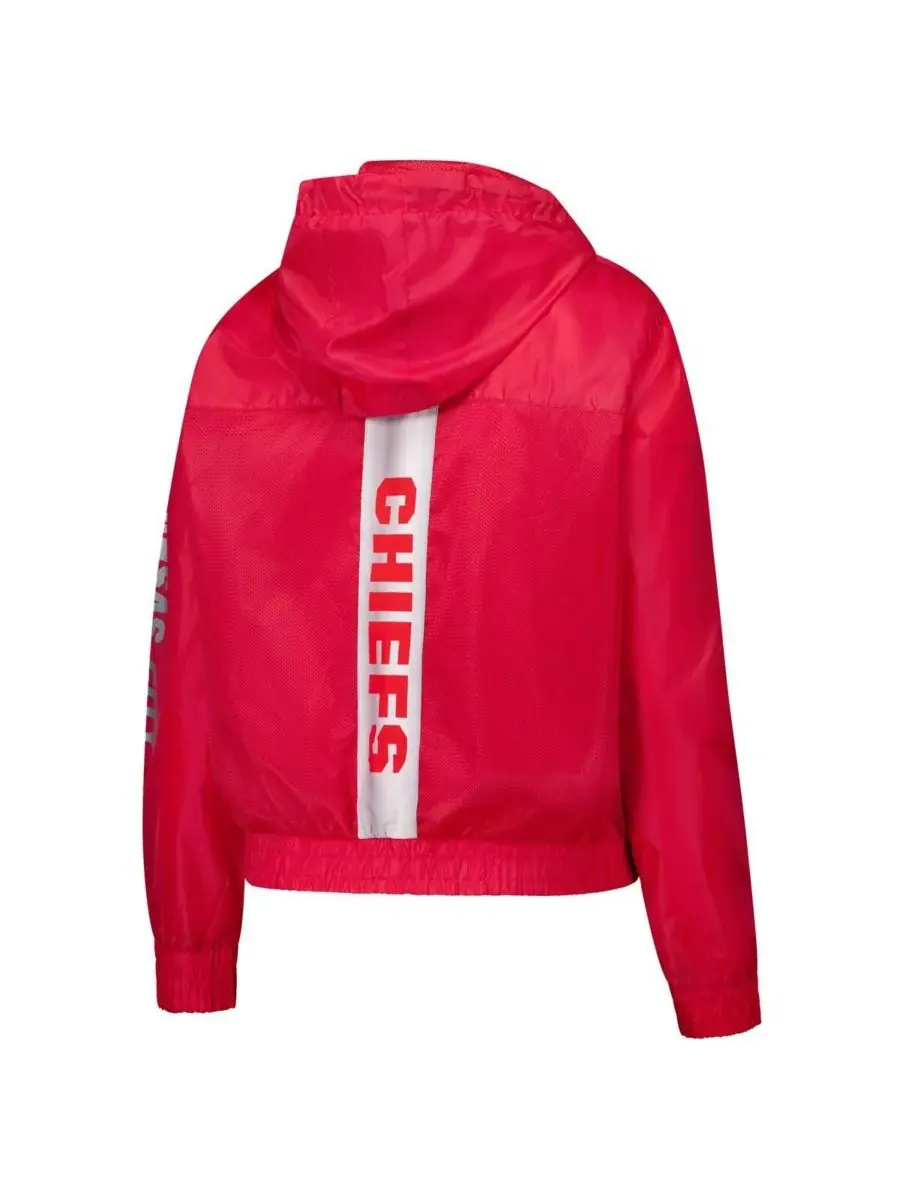 Fanatics Женская красная толстовка на молнии с символикой Kansas City Chiefs — изображение 3 из 3, красный