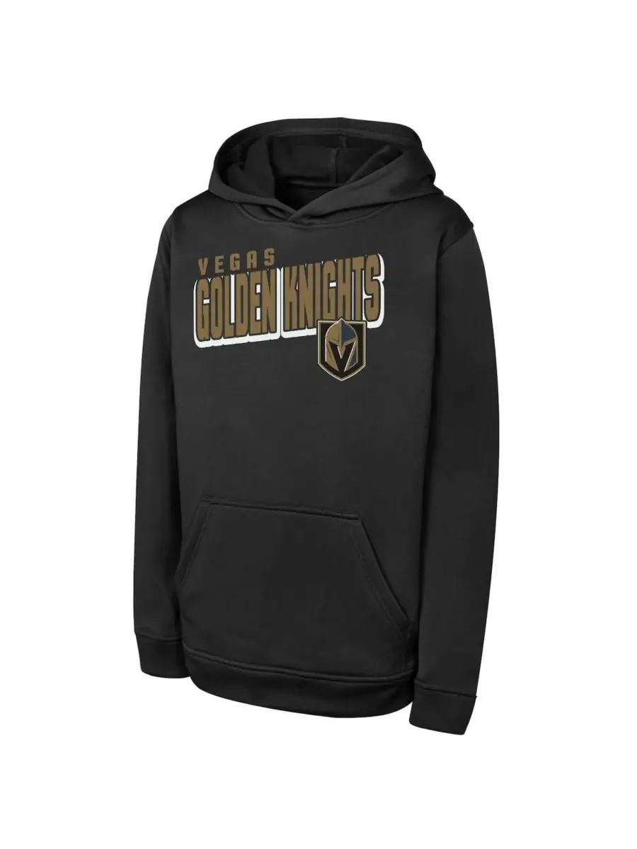 Outerstuff Толстовка Big Boys and Girls Black Vegas Golden Knights Cyber Punk Performance Hoodie — изображение 1 из 1, черный