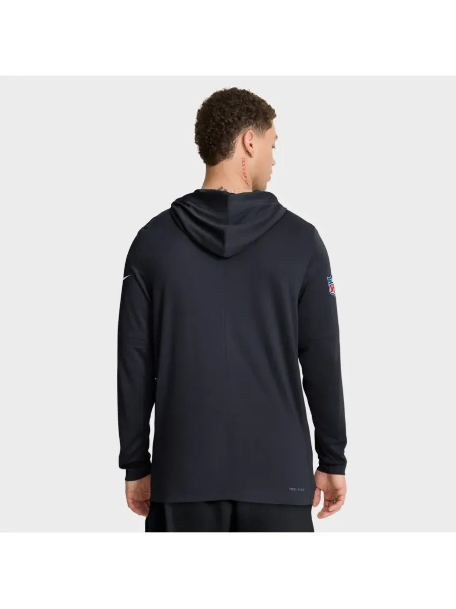 Nike Мужская красная толстовка с длинными рукавами Houston Texans Sideline Pure Fury Performance — изображение 2 из 9