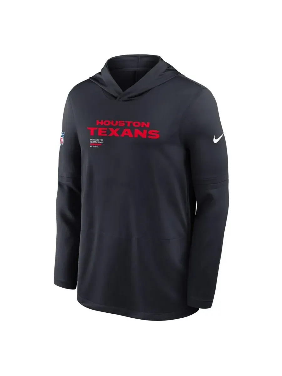 Nike Мужская красная толстовка с длинными рукавами Houston Texans Sideline Pure Fury Performance — изображение 5 из 9