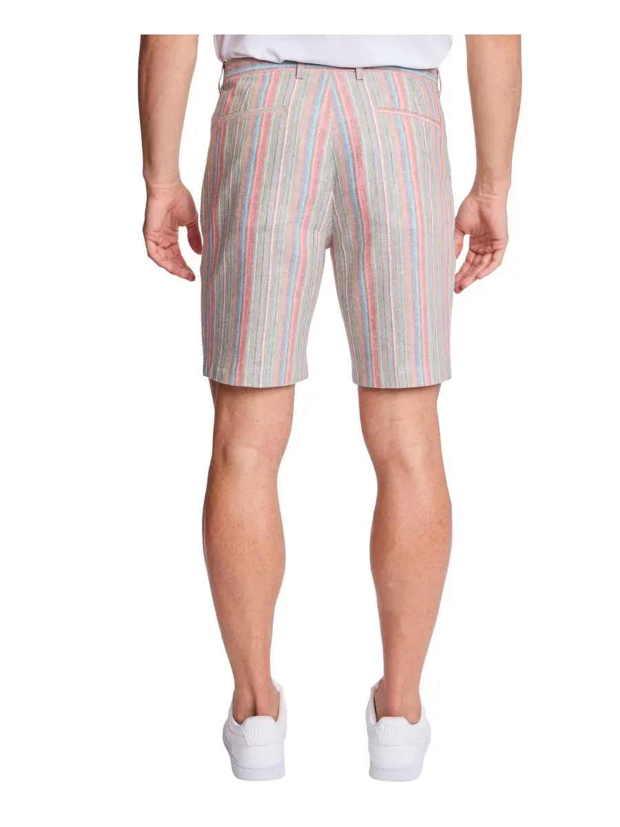 Мужские полосатые облегающие шорты Paisley & Gray, Ocean Coral Stripe — изображение 5 из 6