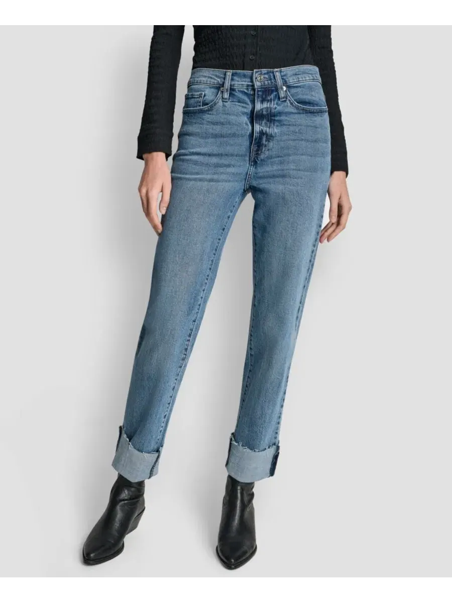 Классические женские джинсы с высокой посадкой DKNY Jeans, Westside — изображение 1 из 6