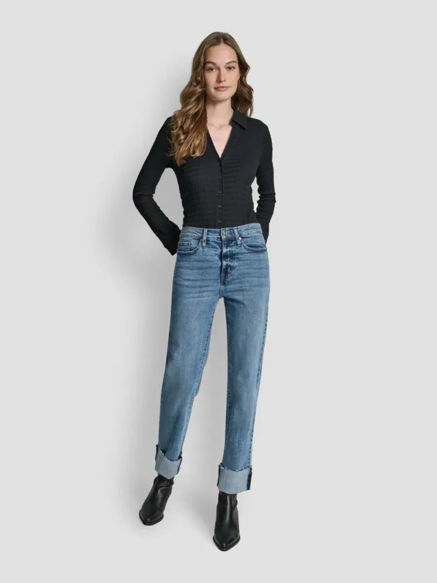 Классические женские джинсы с высокой посадкой DKNY Jeans, Westside — изображение 2 из 6
