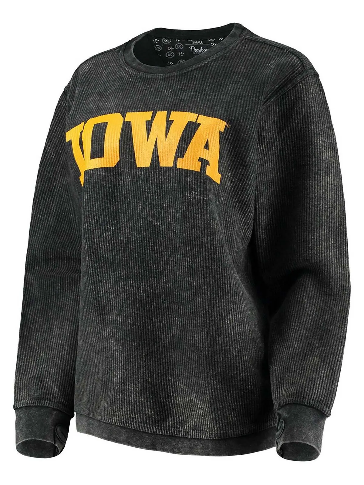 Женский черный свитшот Iowa Hawkeyes с удобным шнурком в винтажном стиле, базовый пуловер с аркой — изображение 3 из 4