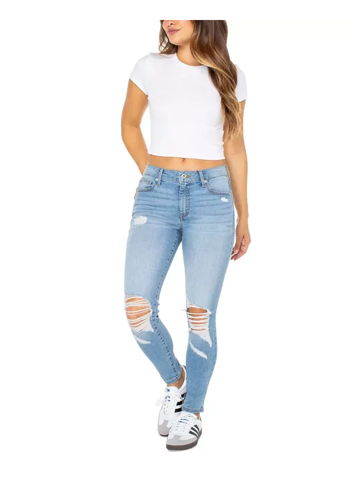 Юношеские облегающие укороченные джинсы с завышенной талией Curvy Mid-Rise Skinny Ankle Celebrity — изображение 1 из 4