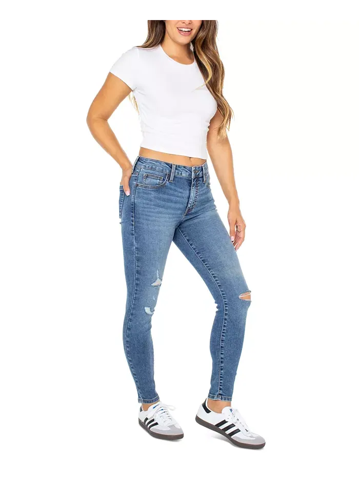 Юношеские облегающие укороченные джинсы с завышенной талией Curvy Mid-Rise Skinny Ankle Celebrity — изображение 3 из 4