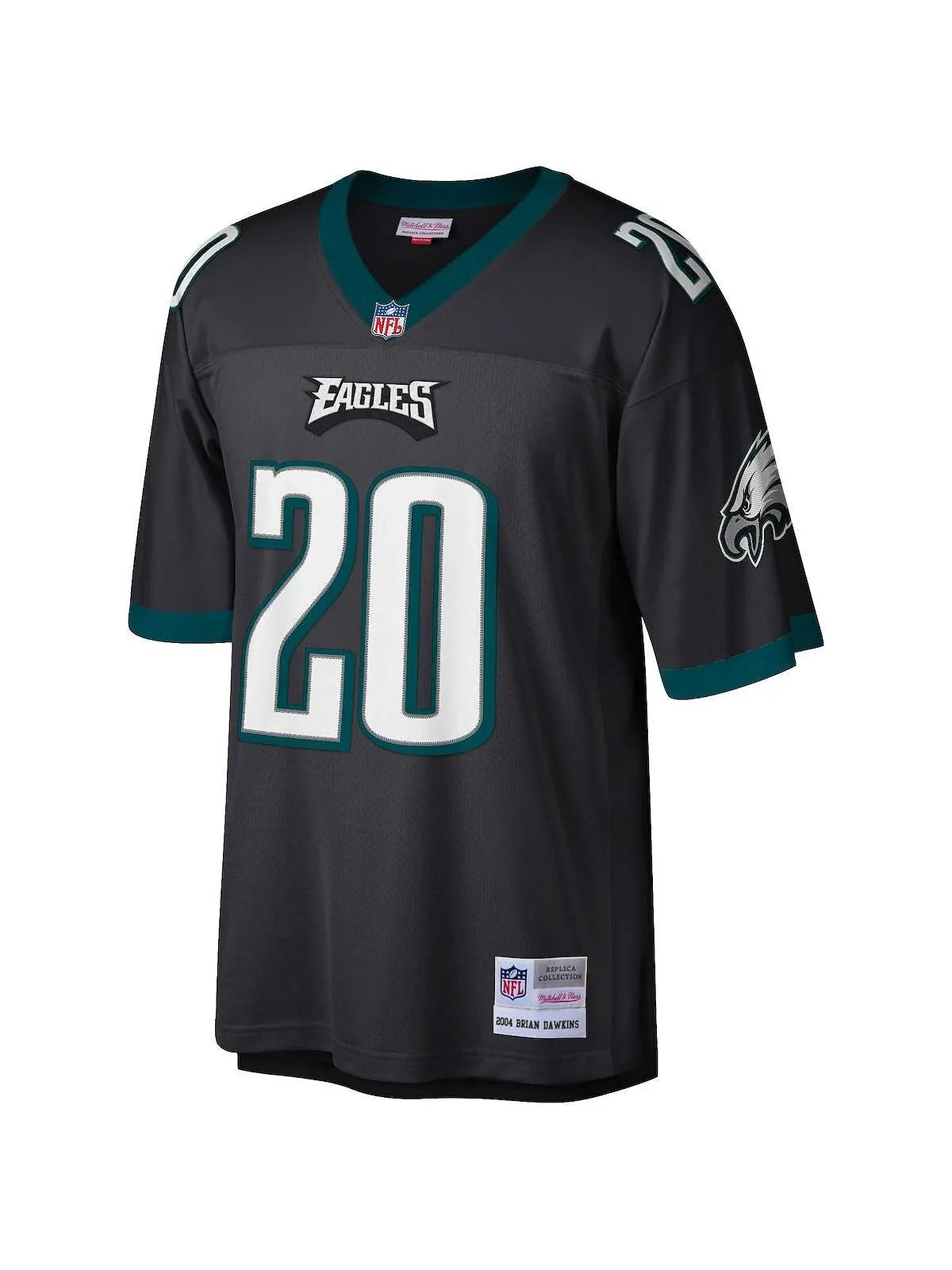 Мужская футболка brian dawkins black philadelphia eagles legacy, копия джерси Mitchell & Ness — изображение 3 из 3, черный