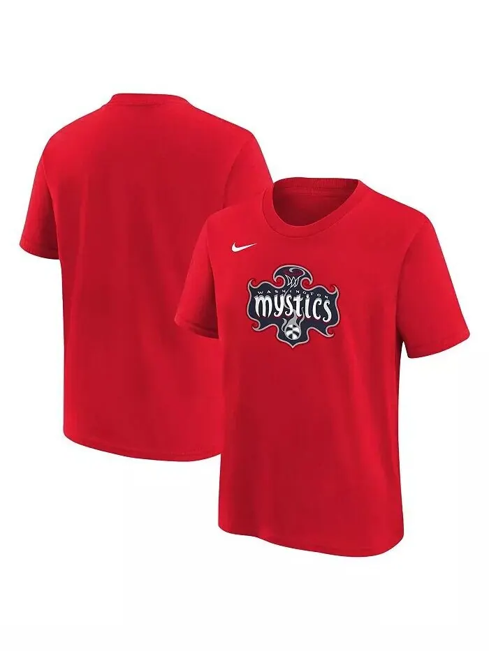 Футболка с логотипом Washington Mystics Essential для больших мальчиков и девочек красного цвета — изображение 1 из 3