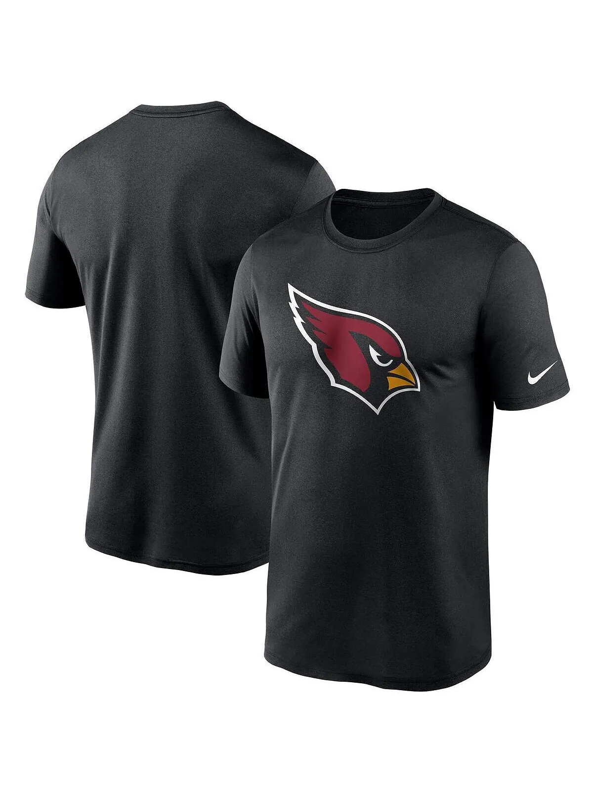Мужская черная футболка arizona cardinals logo essential legend performance Nike — изображение 1 из 3, черный