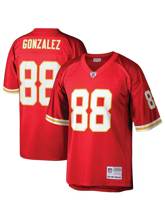 Мужская реплика джерси Kansas City Chiefs Legacy красного цвета Tony Gonzalez Mitchell & Ness — изображение 1 из 3