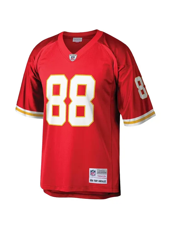 Мужская реплика джерси Kansas City Chiefs Legacy красного цвета Tony Gonzalez Mitchell & Ness — изображение 3 из 3