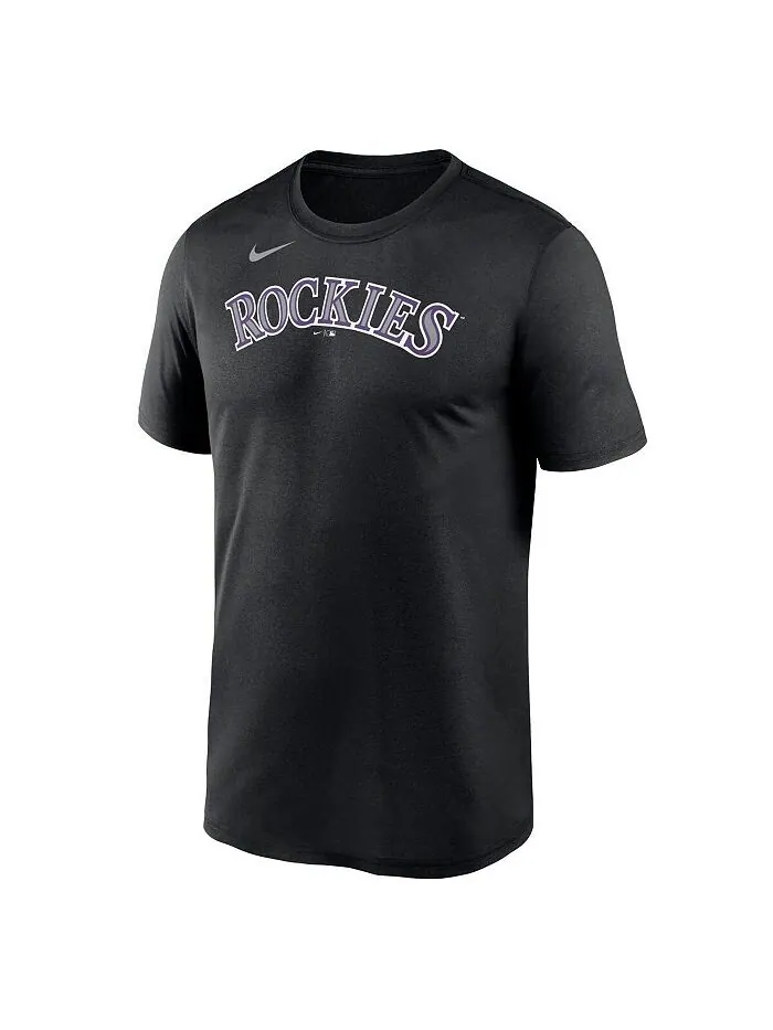Мужская черная футболка с надписью Colorado Rockies New Legend Nike — изображение 2 из 2, черный