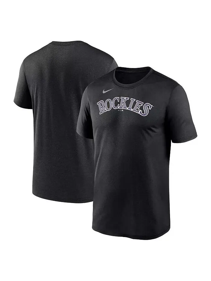 Мужская черная футболка Colorado Rockies New Legend с надписью Nike — изображение 1 из 2